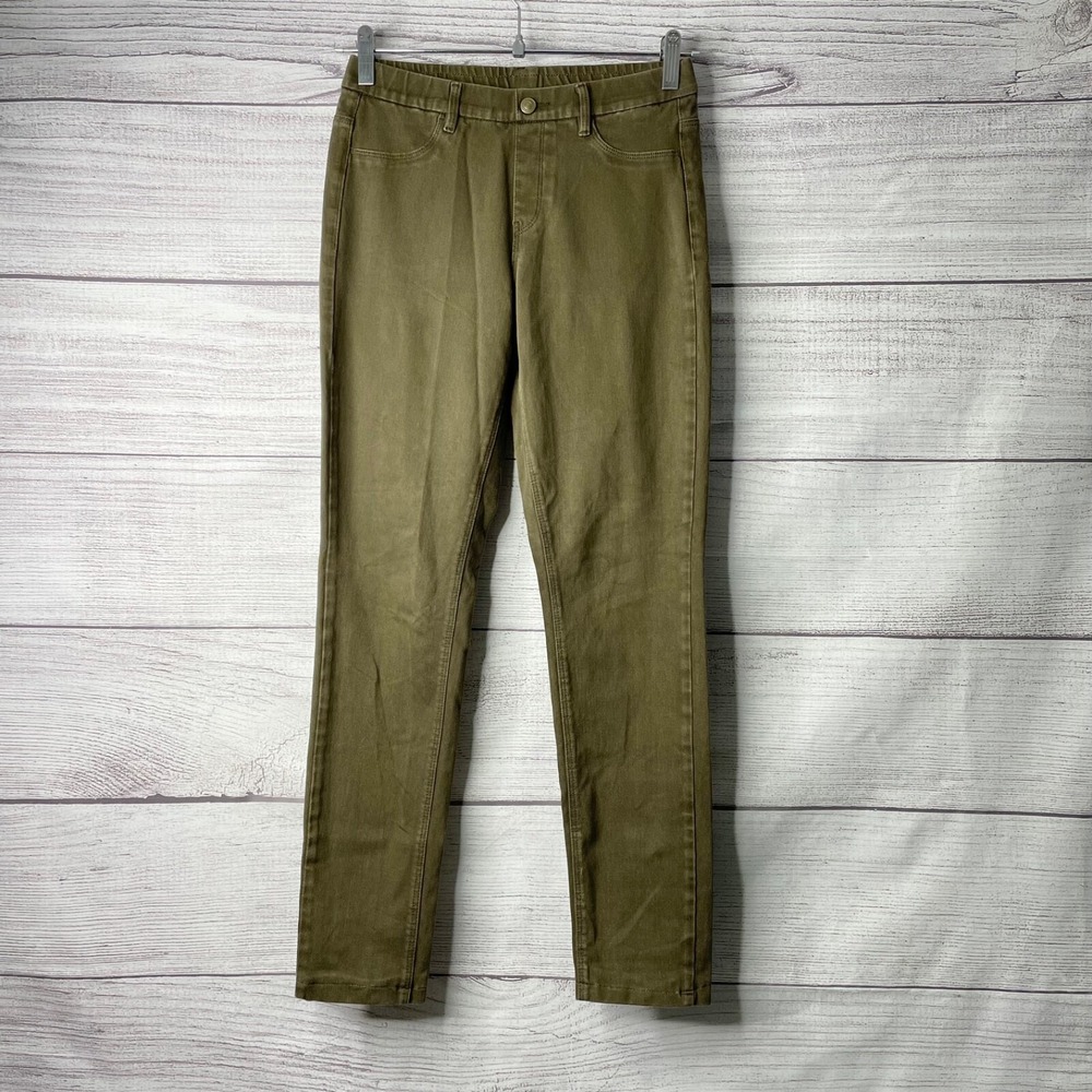 UNIQLO Cotton Blend Olive Green Elastic Waist Jeggins women's size XS